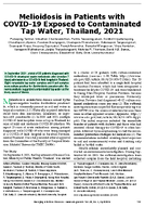Melioidosis in Patients with COVID19 Exposed to Contaminated Tap Water Thailand 2021