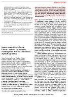 Mass Mortality of Sea Lions Caused by Highly Pathogenic Avian Influenza AH5N1 Virus