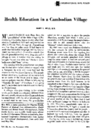Health education in a Cambodian village