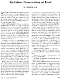 Radiation preservation of food