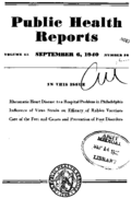 Public Health Reports  v 55 no 36  cover