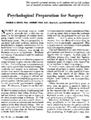 Psychological preparation for surgery