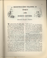 Decentralized training in insect and rodent control