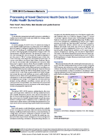 Processing of Novel Electronic Health Data to Support Public Health Surveillance