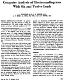 Computer Analysis Of Electrocardiograms With Six And Twelve Leads