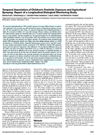 Temporal Association of Childrens Pesticide Exposure and Agricultural Spraying Report of a Longitudinal Biological Monitoring Study