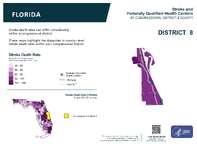 FL Congressional District 08 Stroke and Federally Qualified Health Centers Map 118th Congress
