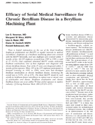 Efficacy of Serial Medical Surveillance for Chronic Beryllium Disease in a Beryllium Machining Plant