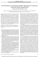 The potential for Total Worker Health approaches in state and territorial health departments a national mixedmethods study