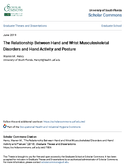 The relationship between hand and wrist musculoskeletal disorders and hand activity and posture