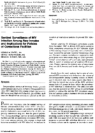 Sentinel Surveillance Of HIV Infection Among New Inmates And Implications For Policies Of Corrections Facilities