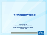 Pneumococcal vaccines