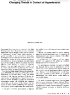 Changing trends in control of hypertension