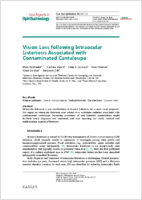 Vision Loss following Intraocular Listeriosis Associated with Contaminated Cantaloupe