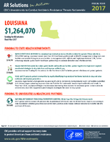 CDCs Investments to Combat Antibiotic Resistance Threats Nationwide Louisiana Fiscal Year 2017