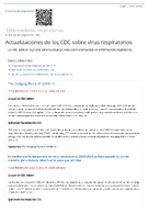 Actualizaciones de los CDC sobre virus respiratorios