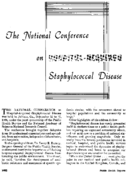 The National Conference on HospitalAcquired Staphylococcal Disease Conference report