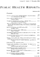 Public Health Report  v 69 no 12  table of contents