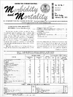 Morbidity and Mortality Weekly Report Vol 20 No 7 week ending February 20 1971
