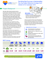 Sodium Reduction in Communities Program  examining early successes in implementing four key sodium reduction strategies from October 2016 September 2018