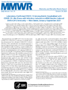 Laboratoryconfirmed COVID19 Among Adults Hospitalized with COVID19like Illness with Infectioninduced or MRNA Vaccineinduced SARSCoV2 Immunity  Nine States JanuarySeptember 2021