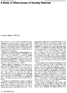 A Study Of Effectiveness Of Nursing Referrals