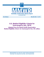 Morbidity and Mortality Weekly Report Recommendations and Reports June 18 2010  Vol 59  No RR4