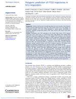 Polygenic Prediction of PTSD Trajectories in 911 Responders
