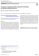 Correction to Comparison of Fire Suppression Techniques on LithiumIon Battery Pack Fires