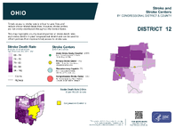 OH Congressional District 12 Stroke and Stroke Centers Map 118th Congress
