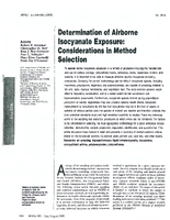 Determination of Airborne Isocyanate Exposure Considerations in Method Selection