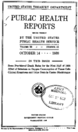 Public Health Reports  v 53 no 41  cover