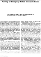 Planning for emergency medical services in Boston