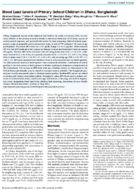 Blood lead levels of primary school children in Dhaka Bangladesh