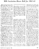 Milk sanitation honor roll for 196163