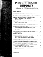 Public Health Rep  v 109 no 1  table of contents