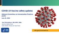 COVID19 vaccine safety updates