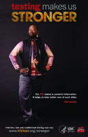 Testing Makes Us Stronger  Earrings 11 x 17 Poster Our HIV status is powerful information It helps us take better care of each other Get tested