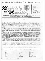 Morbidity and Mortality Weekly Report Special Supplement to Vol 19 No 49 week ending December 12 1970