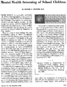 Mental health screening of school children