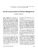 Social considerations in patient management