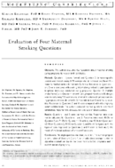 Evaluation of four maternal smoking questions