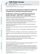 Use of whole genome sequencing to estimate the mutation rate of Mycobacterium tuberculosis during latent infection