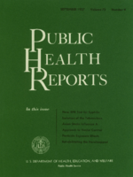 Public Health Reports  v 72  no 9  cover