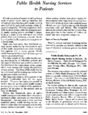 Public health nursing service to patients