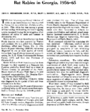 Bat rabies in Georgia 195665