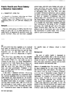 Public health and food safety a historical association