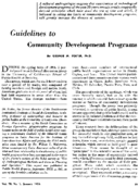 Guidelines to community development programs