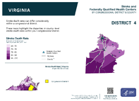 VA Congressional District 04 Stroke and Federally Qualified Health Centers Map 118th Congress