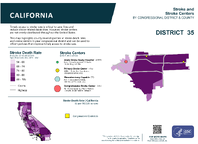 CA Congressional District 35 Stroke and Stroke Centers Map 118th Congress